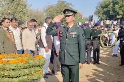 चूरू के जवान का सैन्य सम्मान के साथ अंतिम संस्कार, नम आंखों से ग्रामीणों ने दी श्रद्धांजलि