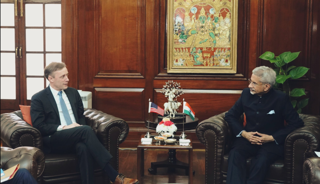 विदेश मंत्री डॉ एस जयशंकर और अमरीका के राष्ट्रीय सुरक्षा सलाहकार जेक सुलिवन के बीच में हुई बैठक
